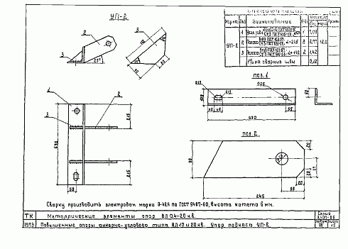 Упор подкоса УП-2 (3.407-85)
