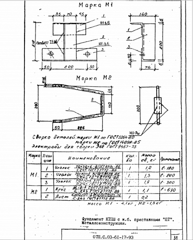 Кронштейн М-1 (ОТП.С.03.61.05-93, л.25))